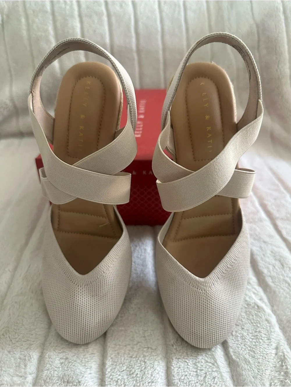 Kelly & Katie Brynn Nude Espadrille Wedge Sandals